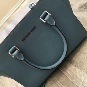 Michael Kors blue medium Selma satchel